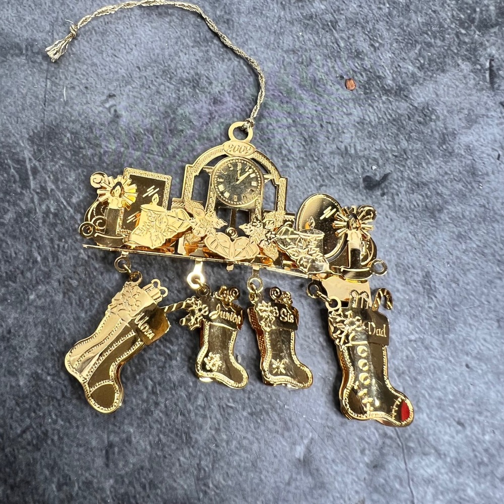 Vintage Danbury Mint Gold Toned Metal Christmas Ornament | Cottage Grandma